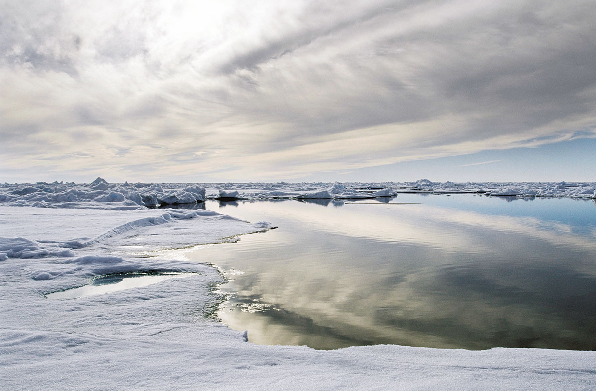 An arctic landscape on a cloudy day