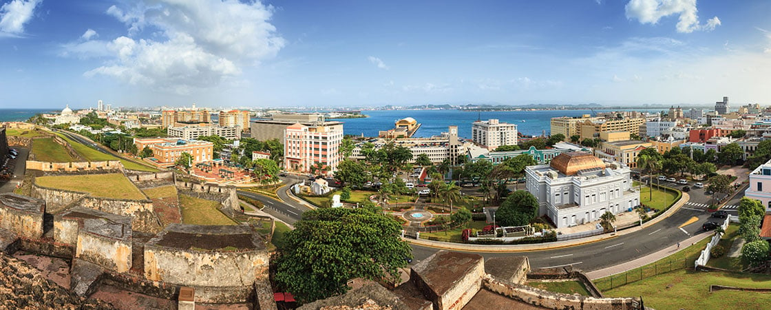 landscape image of an area of Puerto Rico by the beach