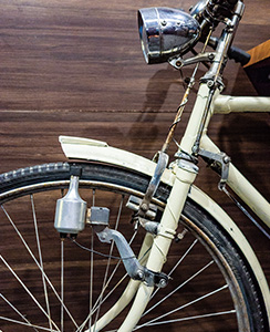 Photo of a bike&apos;s front tire