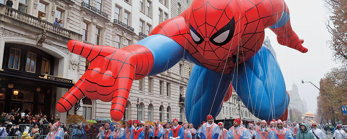 Image of SpiderMan parade float