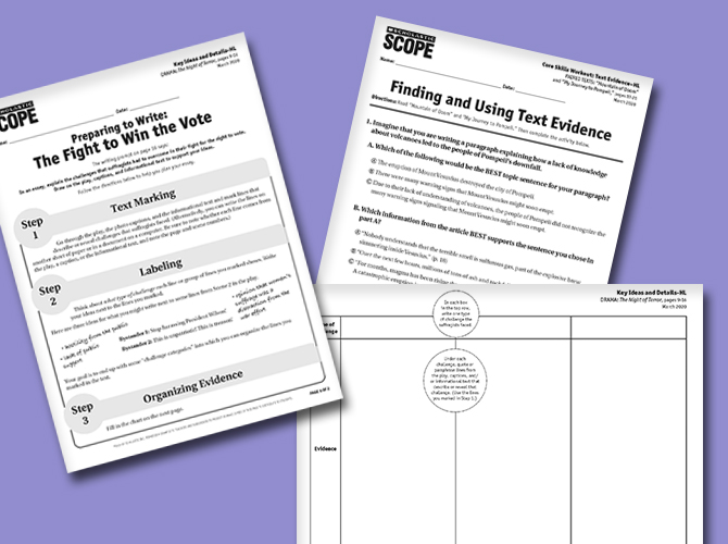 scope skills sheets